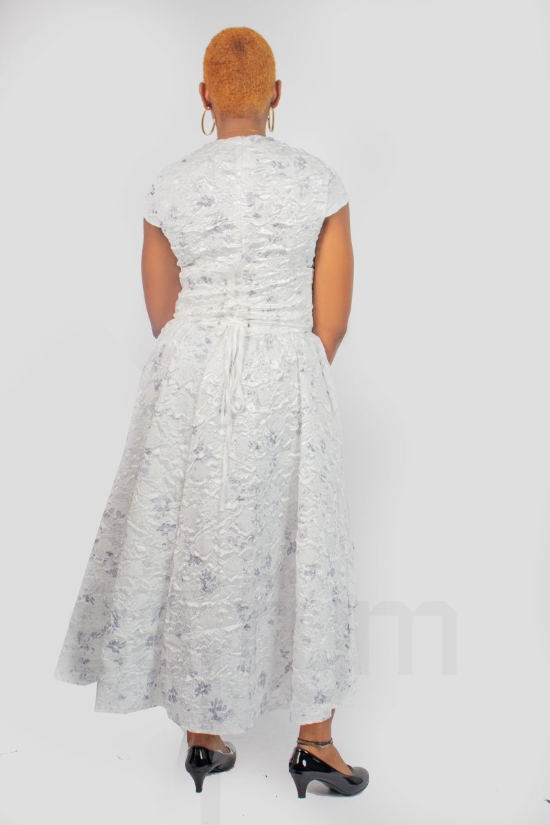 Rear view of Premium Quality Maxi Dress - Saifym